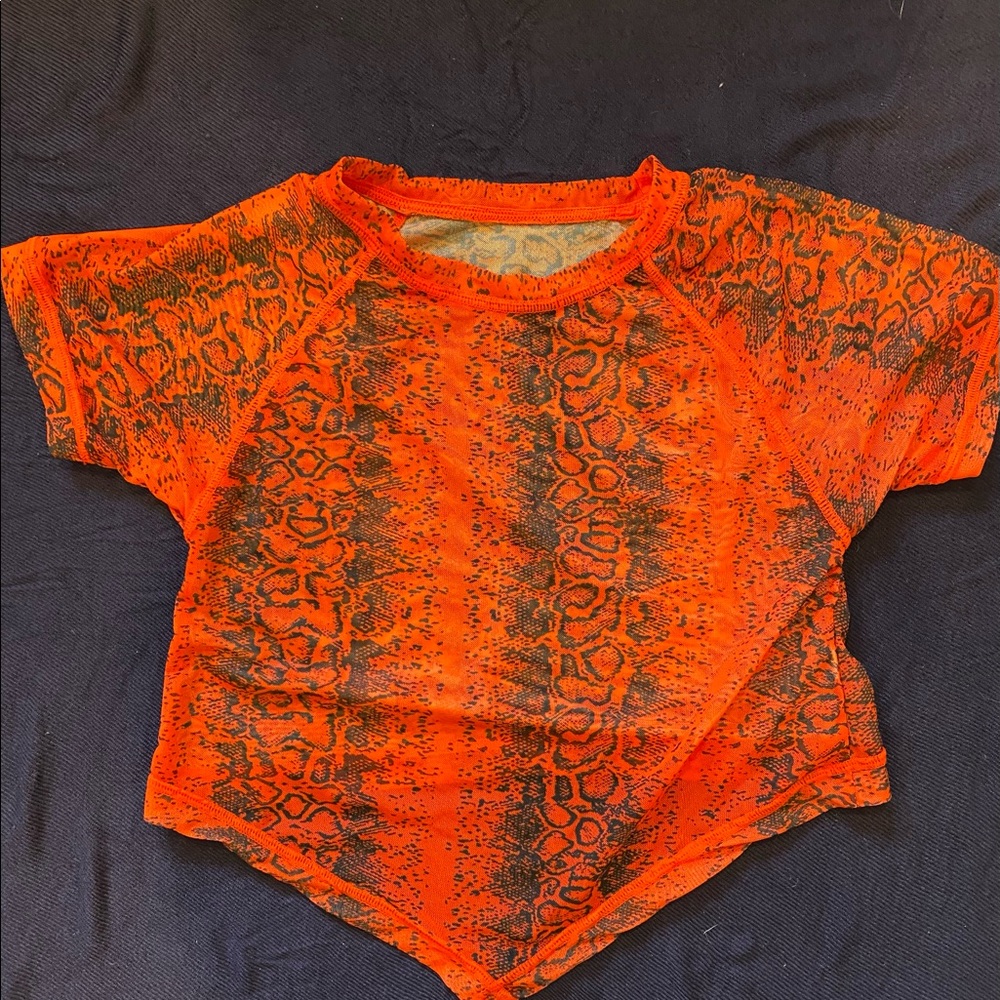Snake skin print Crop top